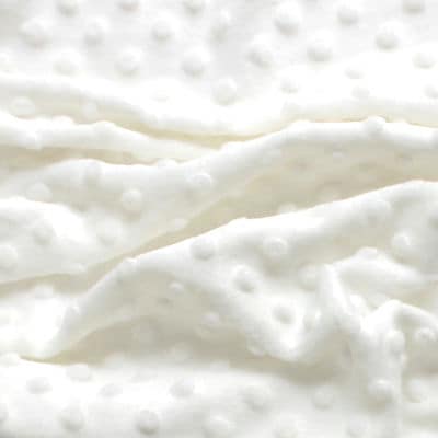White Minky velvet fabric