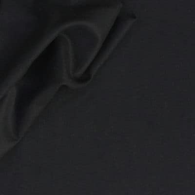 Wol en polyamide zwart stof 