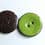 Green coco button 3 cm