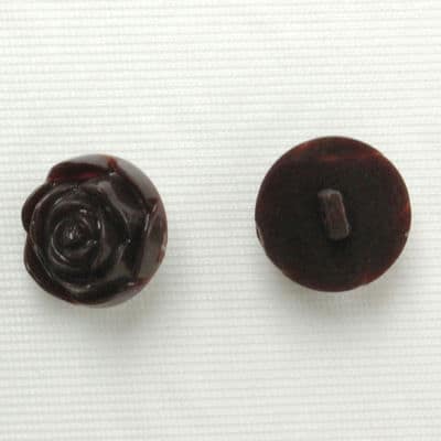 Dark brown polyester button