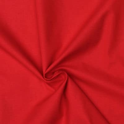 Cretonne fabric - plain red