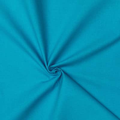 Cretonne fabric - plain caribbean blue