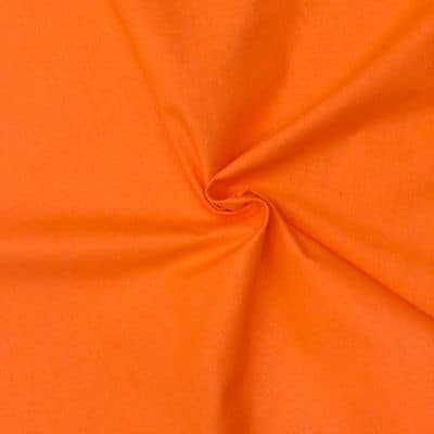 Cretonne fabric - plain mandarin orange