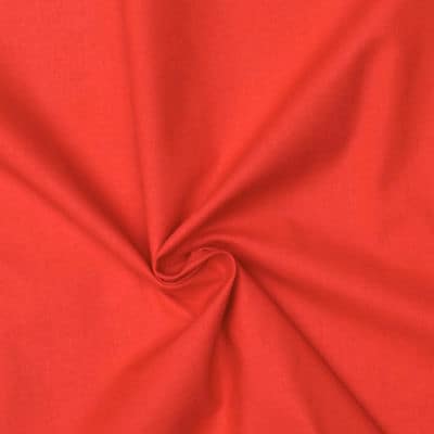 Cretonne fabric - plain tomato red