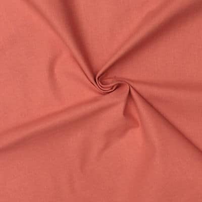Cretonne fabric - plain coral pink