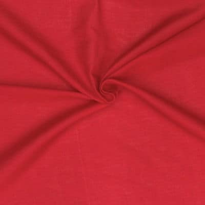 Polyester cotton veil fabric - Raspberry red