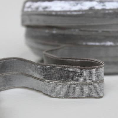 Silver and grey elastic