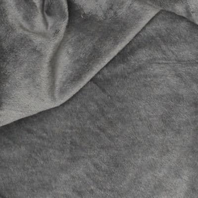 Gray Minky velvet fabric