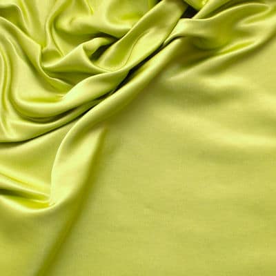 Leather satin - chartreuse green