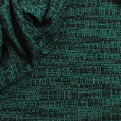 Wool tweed green and black