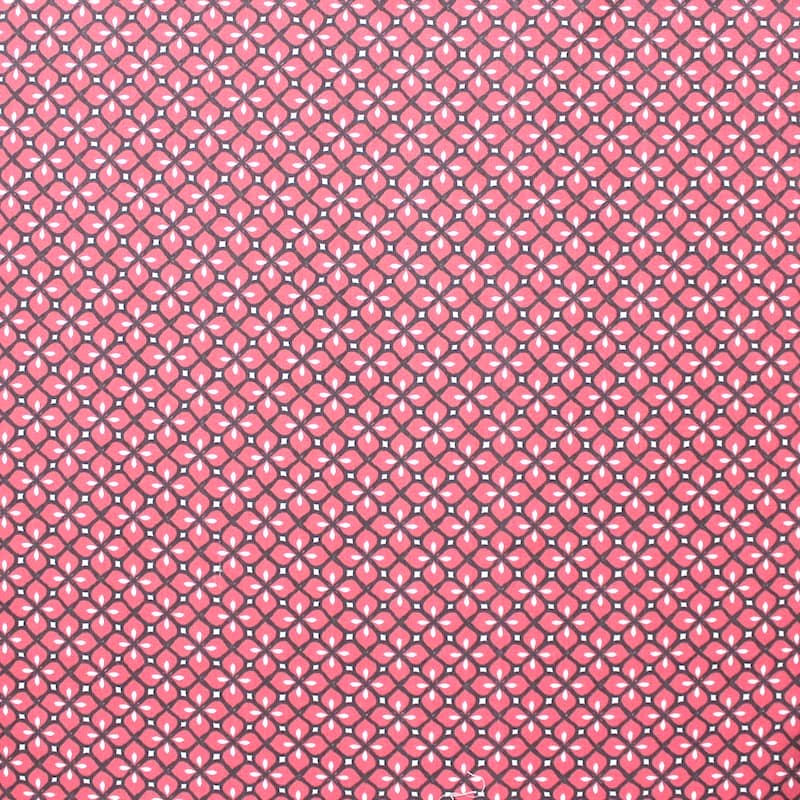 Furniture fabric printed with raspberry mosaic