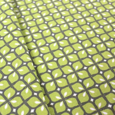 Tissu d'ameublement à motif mosaique vert