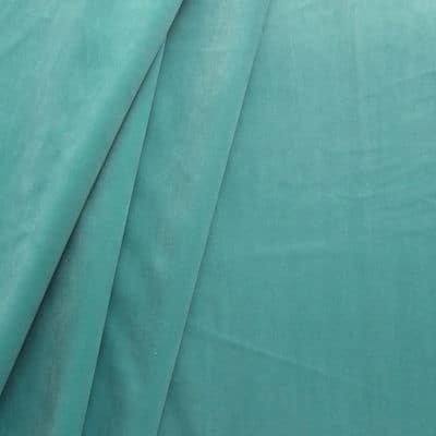 Furniture fabric in plain velvet turquoise