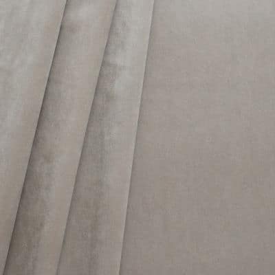 Furniture fabric in plain velvet grey 