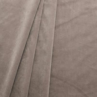 Furniture fabric in plain velvet grey 