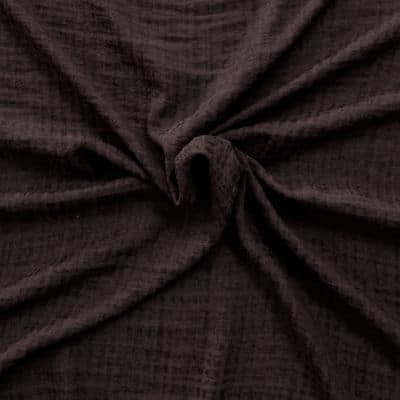 Tissu vestimentaire à motifs abstraits marron foncé