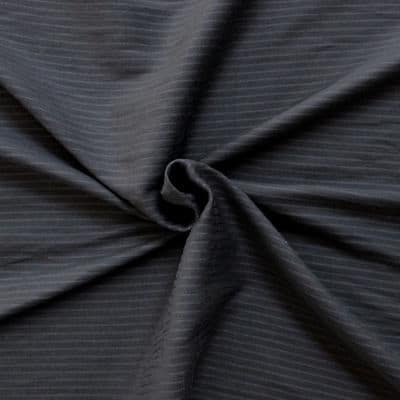 Tissu vestimentaire à rayures gris anthracite