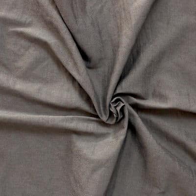 Tissu vestimentaire faux uni gris foncé