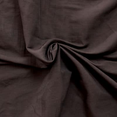 Tissu vestimentaire métallisé uni marron foncé