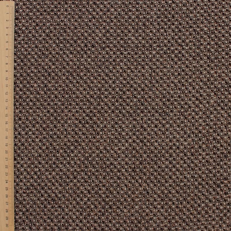Woolen fabric black with Lurex gold thread