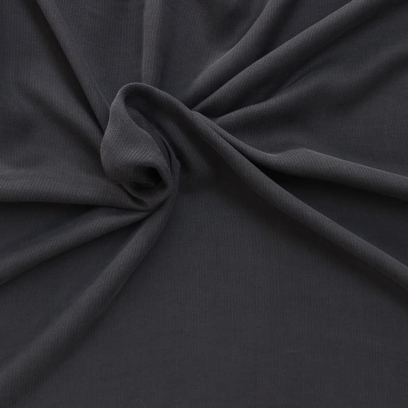Fabric in cupro and viscose - plain slate grey