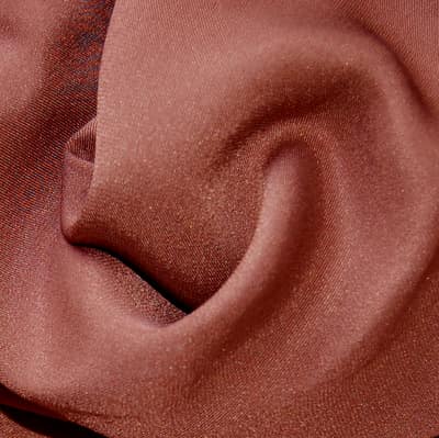 Silk twill fabric - plain brown
