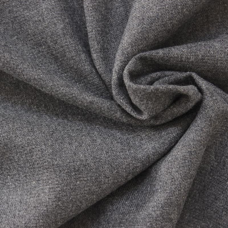 Wool and polyamide fabric grey