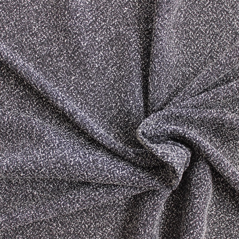 Tissu viscose gris chiné