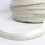 White piping cord braided with gold-coloured thread