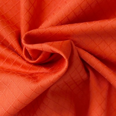 Jacquard fabric with rhomb pattern - orange 