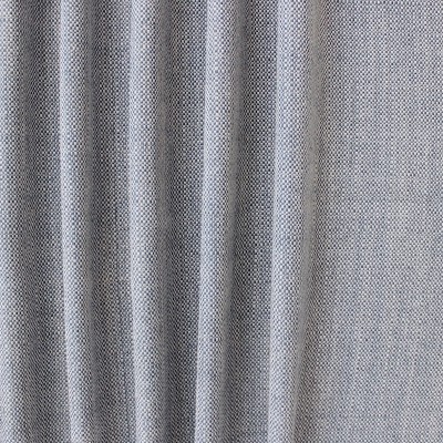 Tissu d'ameublement aspect lin chiné bleu et gris