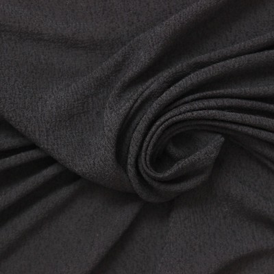 Textured fluid fabric with mixed material - black 