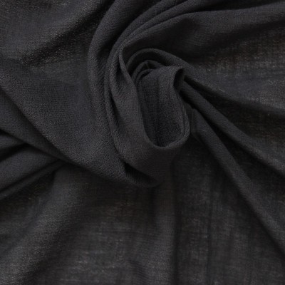 Light veil in polyester crêpe - black 