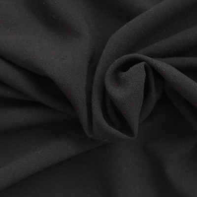Heavy crêpe fabric - plain black 