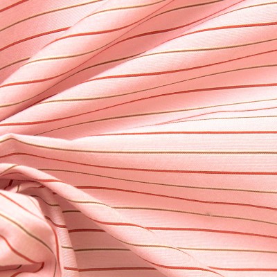 Cotton fabric with thin stripes
