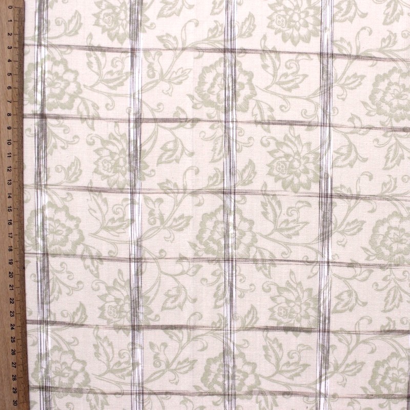Checkered cotton fabric