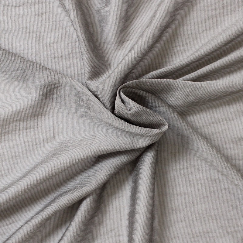 Tissu transparent à rayures en matières mélangées gris