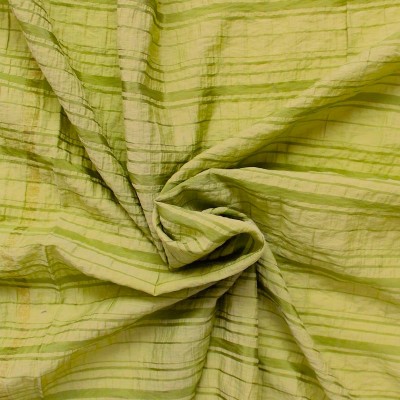 Stof met gemengde materiaal met groene strepen 
