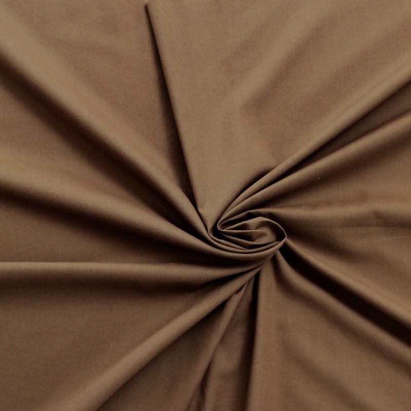 Light cotton fabric - plain chestnut brown