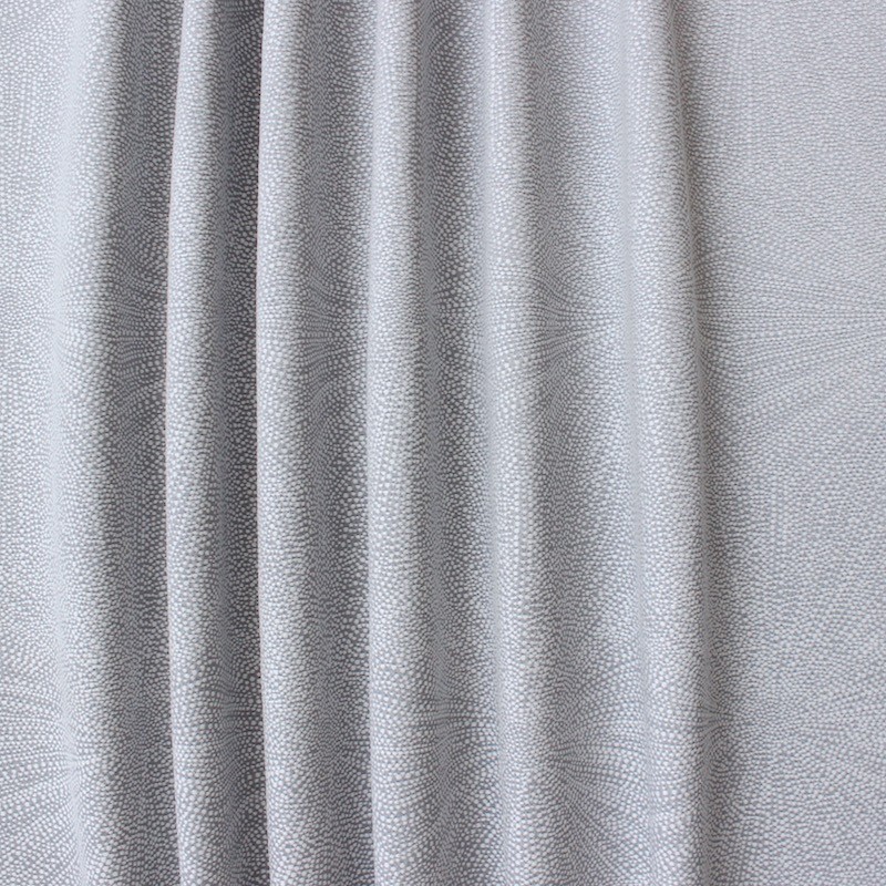 Green cotton and polyester fabric with white trees