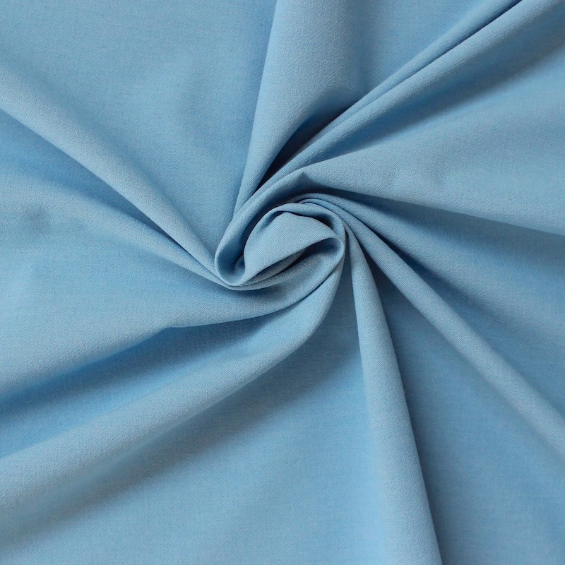 Tissu en coton uni bleu mer