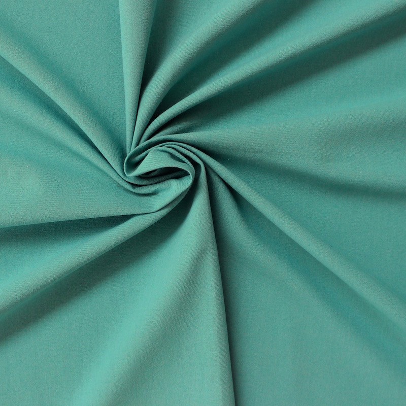 Tissu en coton uni vert emeraude