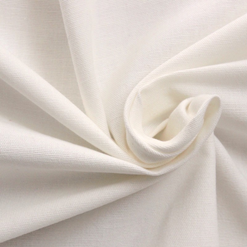 Tissu en coton blanc cassé