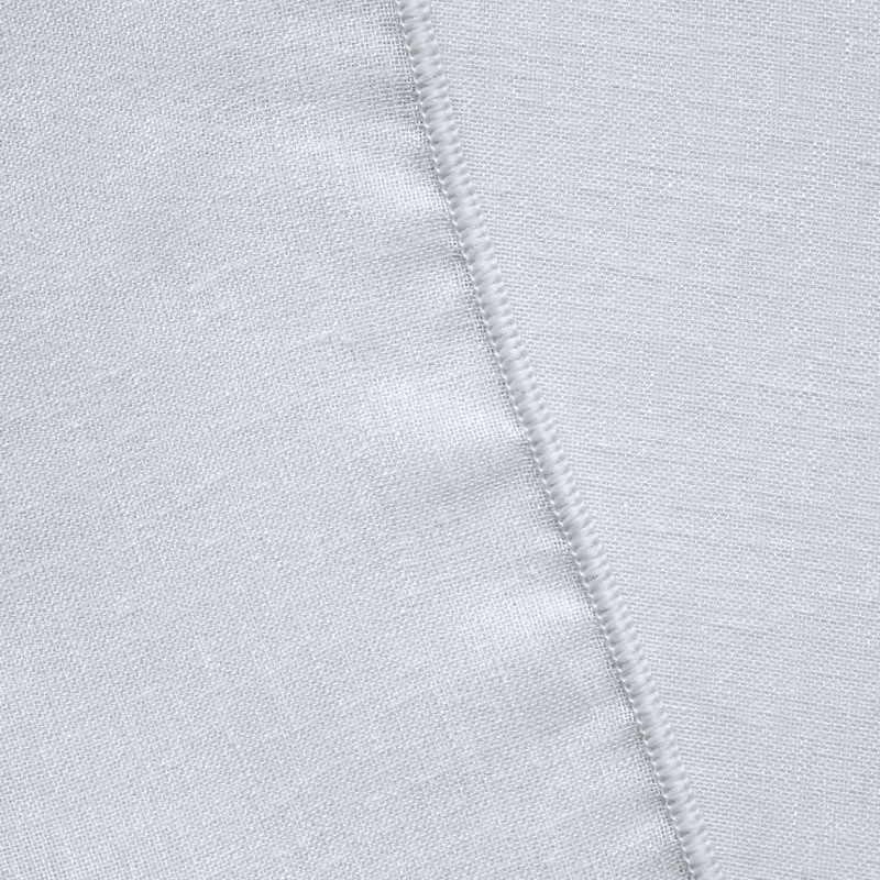 Tissu en voile polyester effet lin blanc cassé