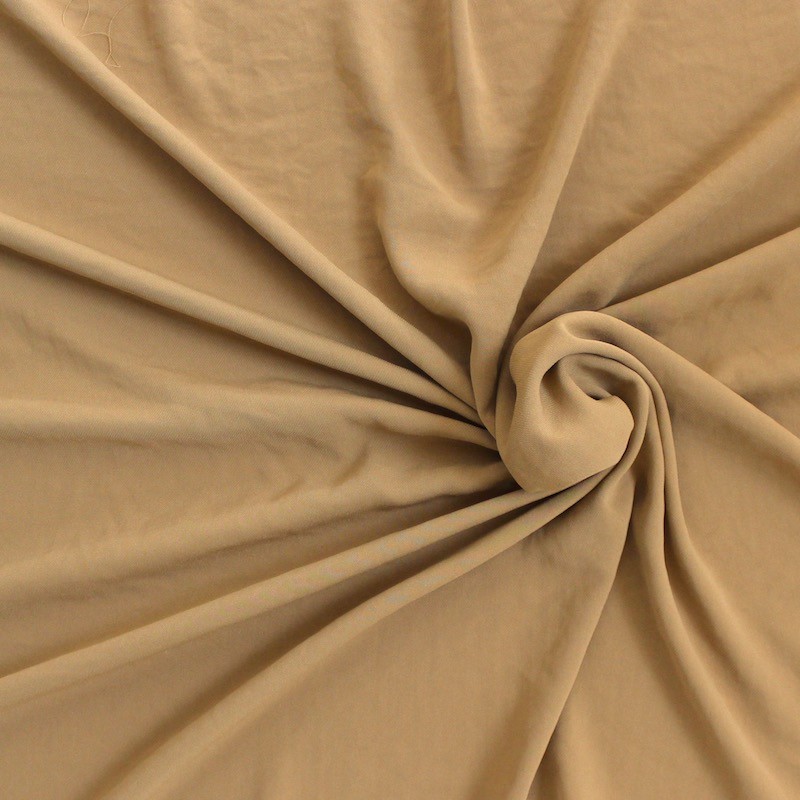 Tissu léger en polyester camel