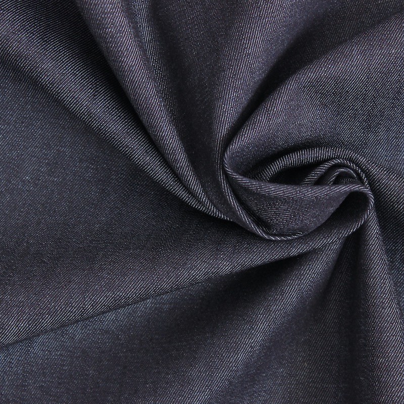 Stretch flexible denim fabric - dark blue 