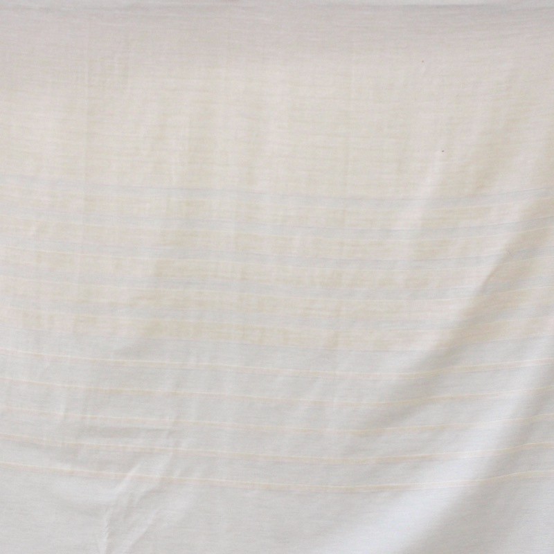 Panneau de tissu en coton uni beige à fines rayures