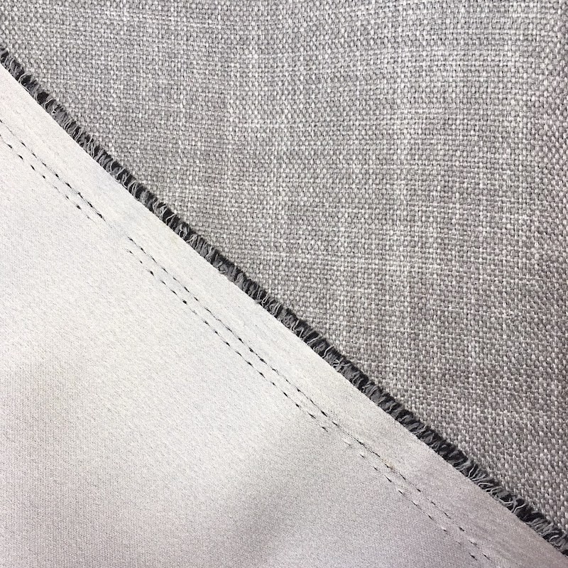 Tissu opacifiant grande largeur effet lin gris 