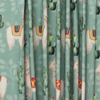Furniture fabric printed with cacti