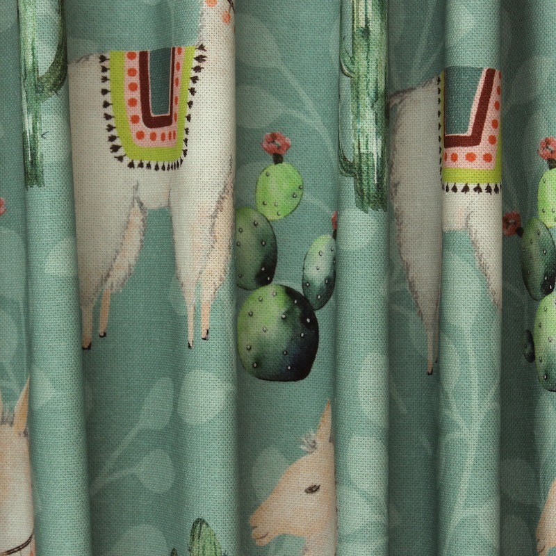 Furniture fabric printed with cacti